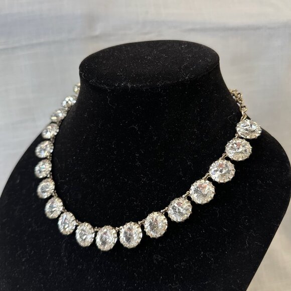 J. Crew Clear Rhinestone Retro Necklace - Picture 3 of 15